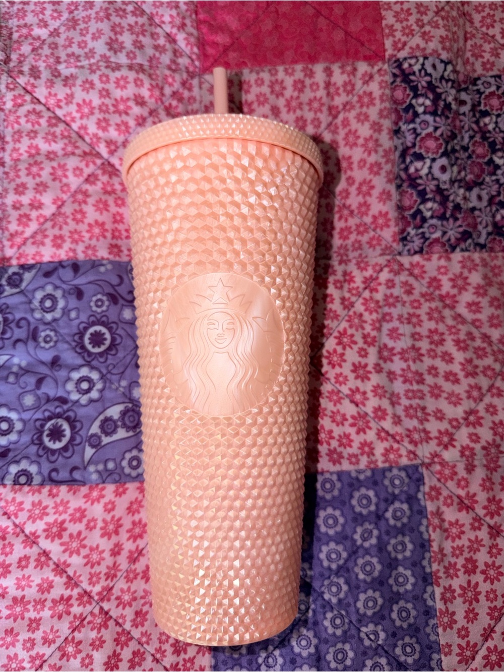 Starbucks Peach Studded Reusable Tumbler with Straw